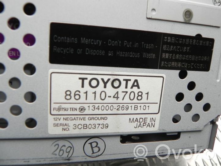 Toyota Prius (XW20) Panel / Radioodtwarzacz CD/DVD/GPS 8611047081