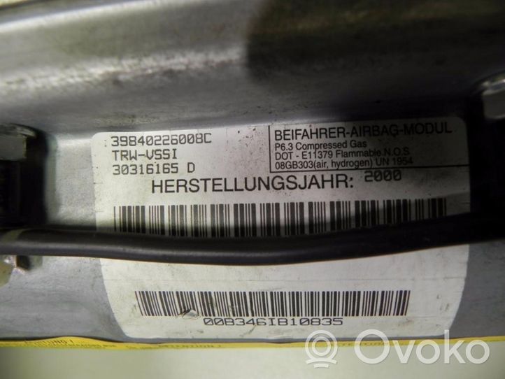 BMW X5 E53 Poduszka powietrzna Airbag pasażera 39840226008C