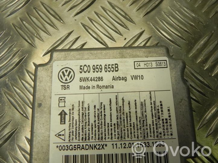 Skoda Yeti (5L) Turvatyynyn ohjainlaite/moduuli 5C0959655B