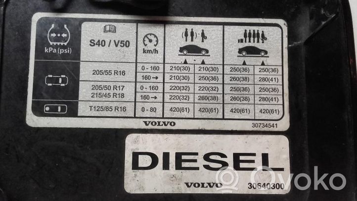 Volvo V50 Korek wlewu paliwa 30734541