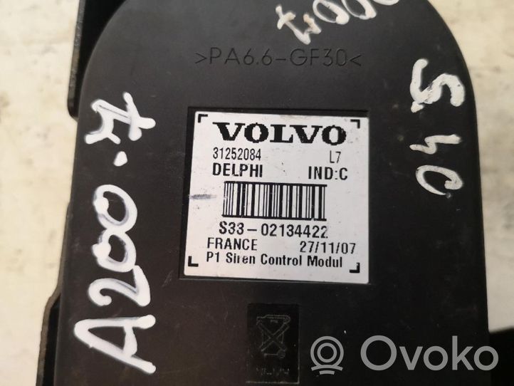 Volvo S40 Alarmes antivol sirène 31252084