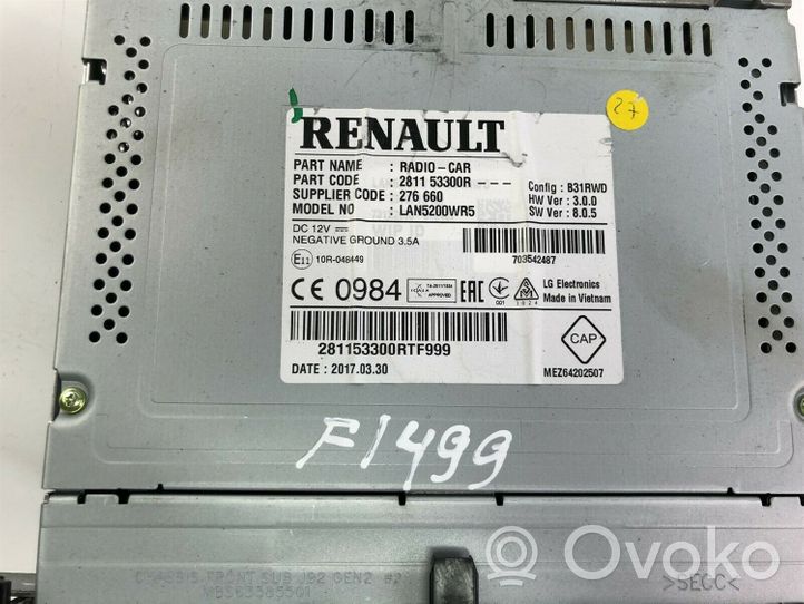 Renault Captur Moduł / Sterownik dziku audio HiFi 281153300R