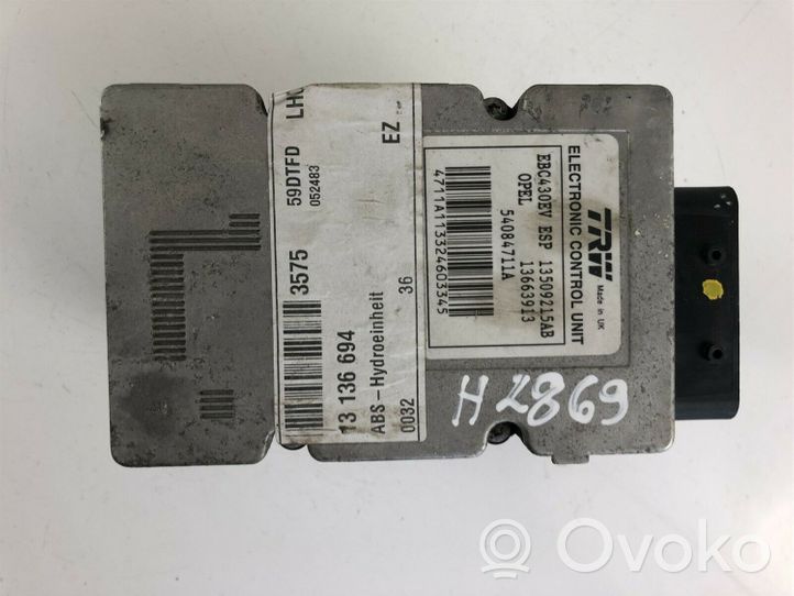 Opel Vectra C ABS control unit/module 13509215AB