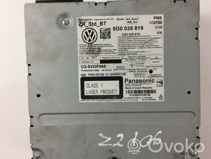 Volkswagen Golf VII Panel / Radioodtwarzacz CD/DVD/GPS 5G0035819