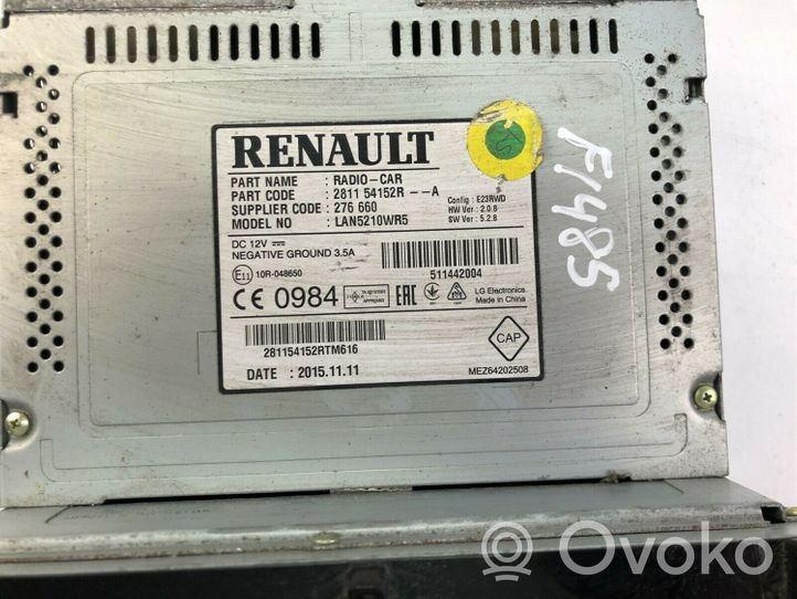 Renault Clio IV Monitor / wyświetlacz / ekran 281154152R