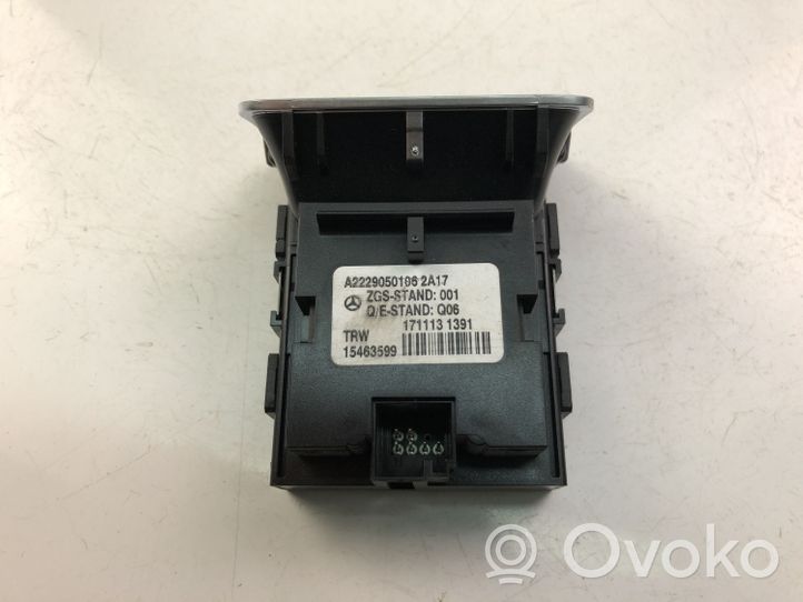 Mercedes-Benz S W222 Hand parking brake switch A2229050106