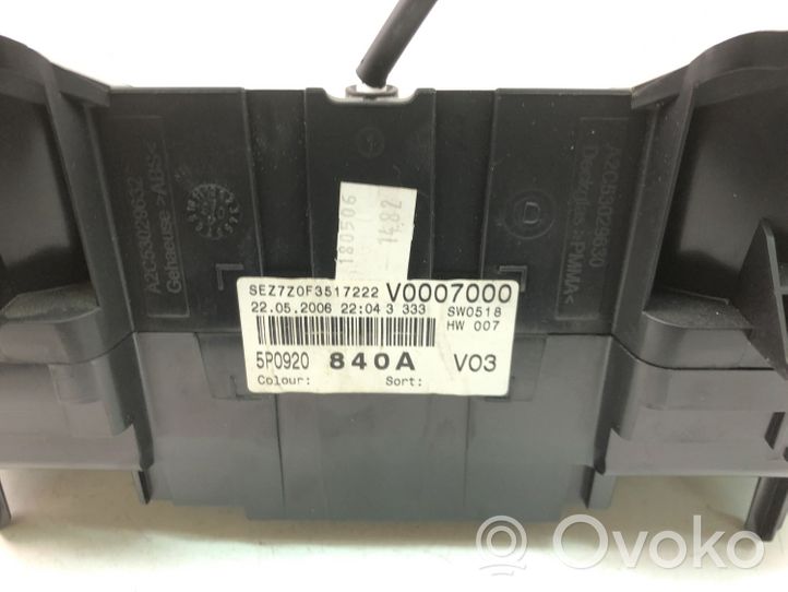 Seat Altea Tachimetro (quadro strumenti) 5P0920840A