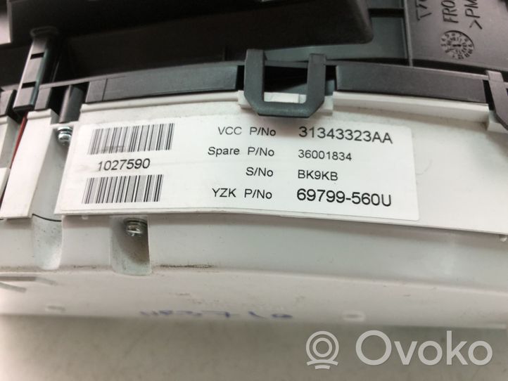 Volvo V60 Tachimetro (quadro strumenti) 31343323AA