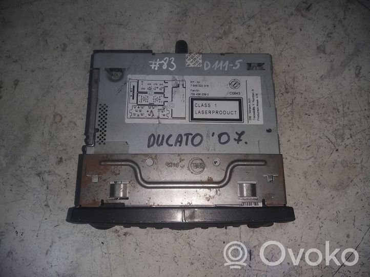 Fiat Ducato Radio/CD/DVD/GPS head unit 7354362390