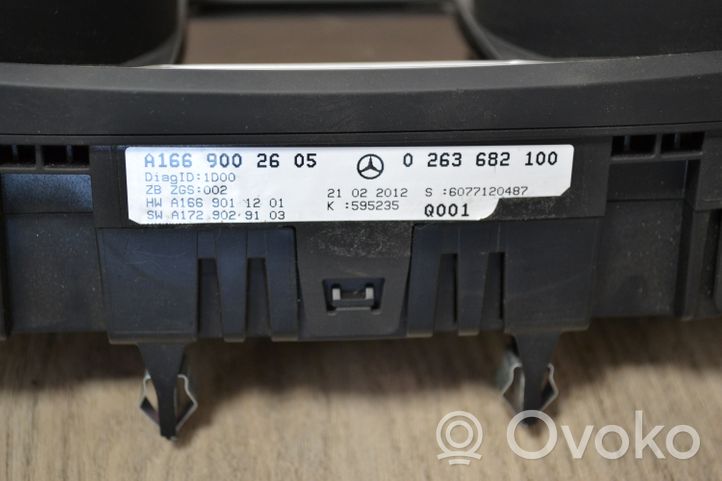 Mercedes-Benz GL X166 Nopeusmittari (mittaristo) A1669002605