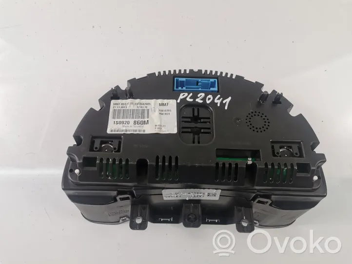 Volkswagen Up Speedometer (instrument cluster) 1S0920860M