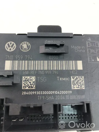 Volkswagen Sharan Unité de commande module de porte 7N0959794