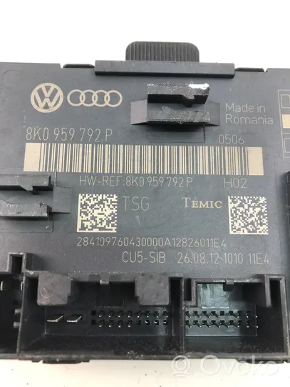 Audi A4 S4 B8 8K Unité de commande module de porte 8K0959792P