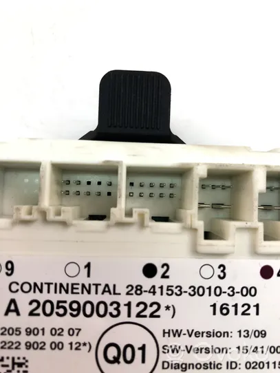 Mercedes-Benz C AMG W205 Door control unit/module A2059003122