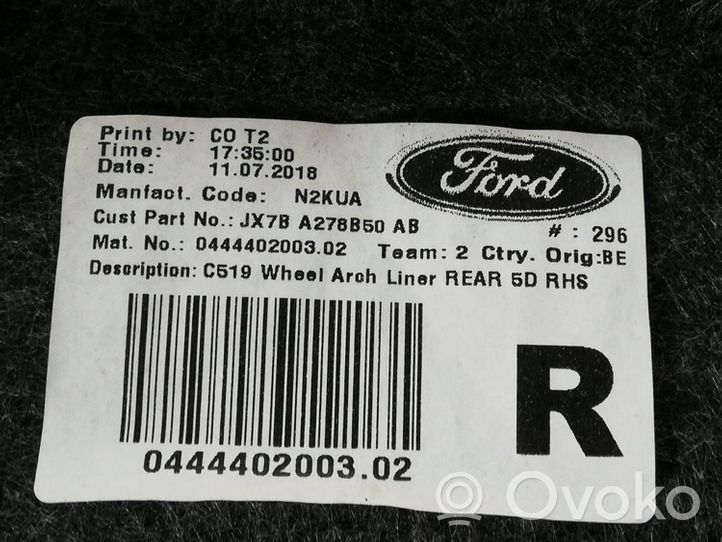 Ford Focus Arche d'aile arrière JX7BA278B50AB