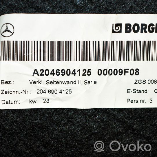 Mercedes-Benz C W204 Apatinis, bagažinės šono, apdailos skydas A2046904125