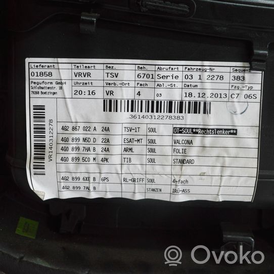 Audi A6 C7 Apmušimas priekinių durų (obšifke) 4G2867022A4G1867106
