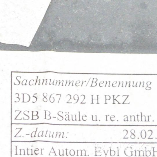 Volkswagen Phaeton Rivestimento montante (B) (superiore) 3D5867292H