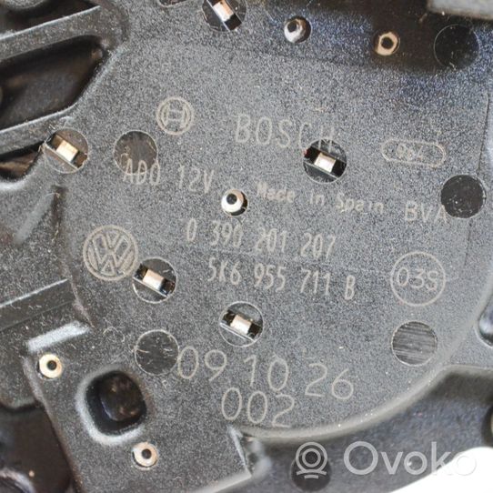 Volkswagen Polo V 6R Motor del limpiaparabrisas trasero 0390201207