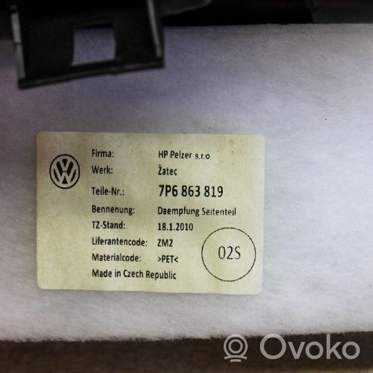 Volkswagen Touareg II Apatinis, bagažinės šono, apdailos skydas 7P6867037