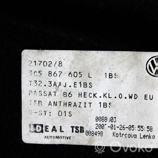 Volkswagen PASSAT B6 Rivestimento portellone 3C5867605L