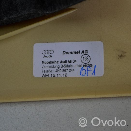Audi A8 S8 D4 4H B-pilarin verhoilu (yläosa) 4H0867244