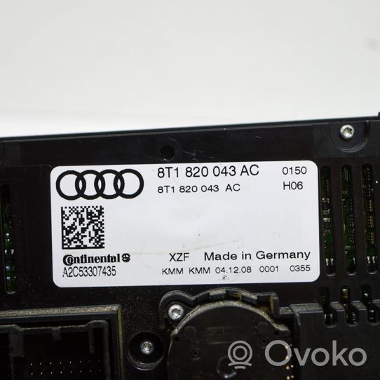 Audi Q5 SQ5 Interrupteur ventilateur 8T1820043AC
