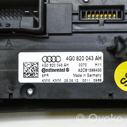 Audi A7 S7 4G Sisätuulettimen ohjauskytkin 4G0820043AH