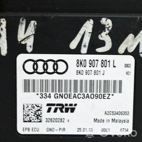 Audi A4 S4 B8 8K Galinių stabdžio (EMF) valdymo blokas 8K0907801L