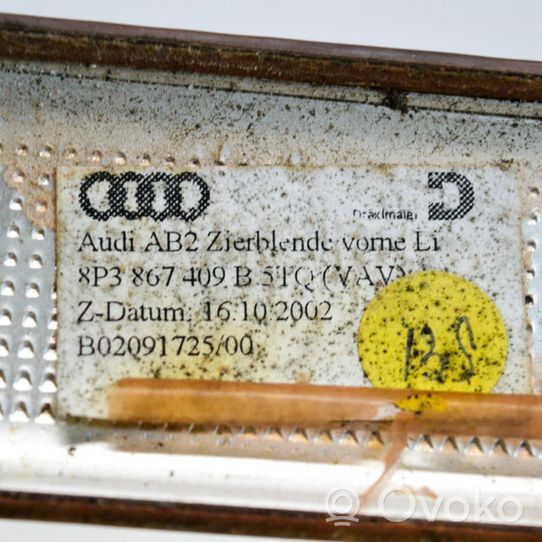 Audi A3 S3 8P Etuoven verhoilu (käytetyt) 8P3867409B