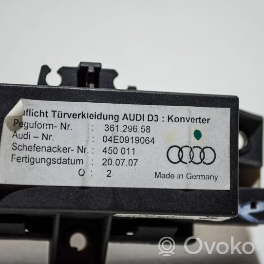 Audi A8 S8 D3 4E Muut laitteet 04E0919064