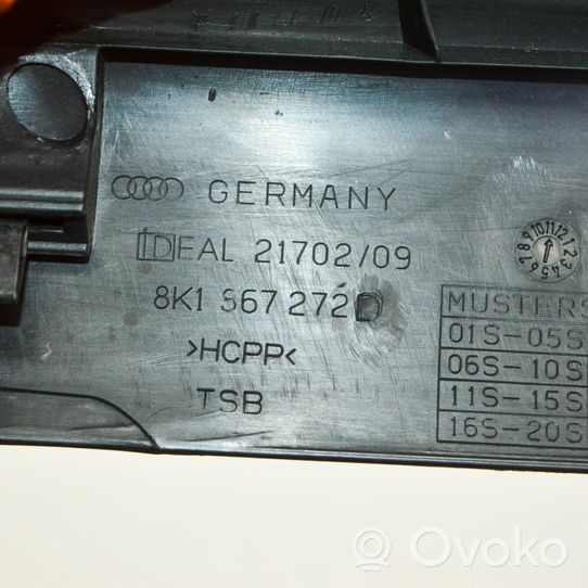 Audi A4 S4 B8 8K B-pilarin verhoilu (yläosa) 8K1867272D