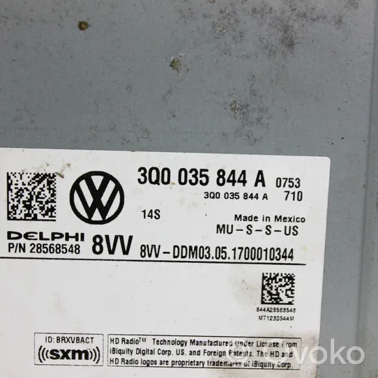 Volkswagen Golf VII GPS navigation control unit/module 3Q0035844A