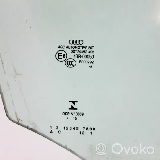 Audi Q5 SQ5 Etuoven ikkunalasi, neliovinen malli 43R00050