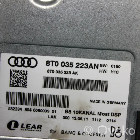 Audi Q5 SQ5 Äänentoistojärjestelmäsarja 8R0035382A