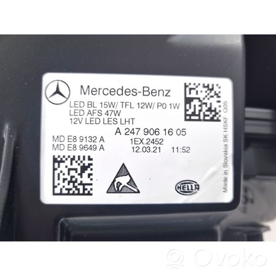 Mercedes-Benz B W247 Phare frontale A2479061605