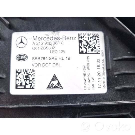 Mercedes-Benz E W213 Lampa przednia A2139063810