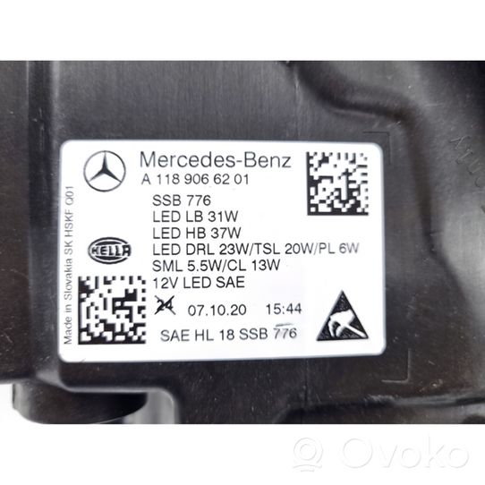 Mercedes-Benz CLA C118 X118 Priekinis žibintas A1189066201