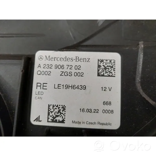 Mercedes-Benz SL R232 Etu-/Ajovalo A2329067202