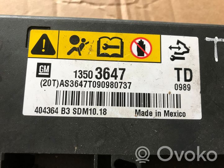 Opel Insignia A Module de contrôle airbag 13503647