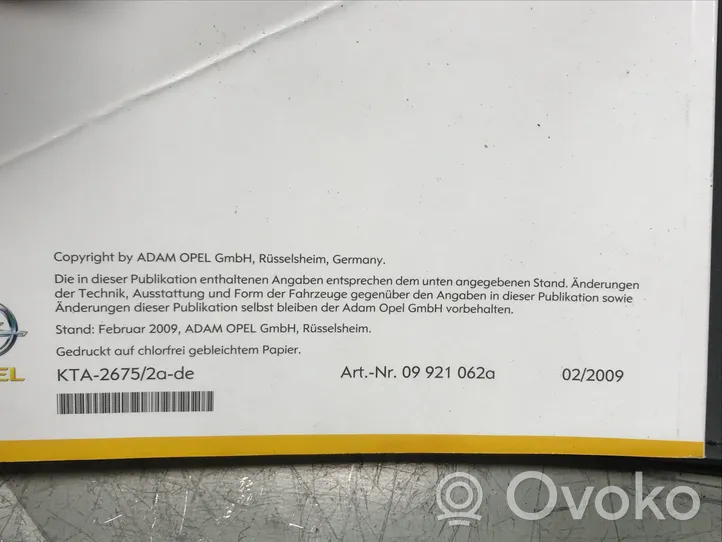 Opel Insignia A Owners service history hand book 09957891