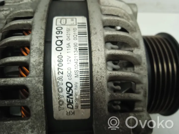 Toyota Aygo AB40 Alternator 270600Q190