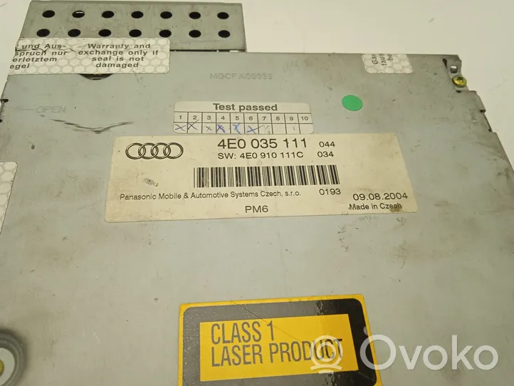 Audi A8 S8 D3 4E Unité de contrôle son HiFi Audio 4E0035111