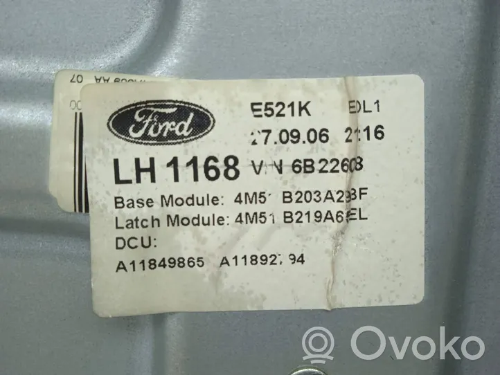 Ford Focus Mechaninis priekinio lango pakėlimo mechanizmas 4M51B203A29BF