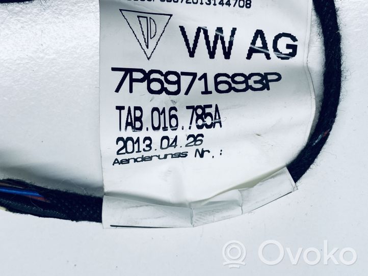 Volkswagen Touareg II Wiązka przewodów drzwi tylnych 7P6971693P