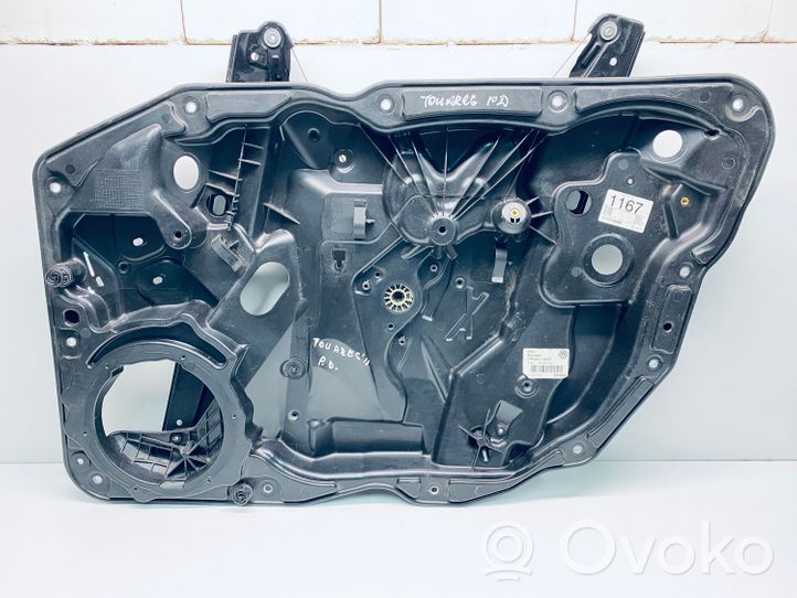 Volkswagen Touareg II Priekinis el. lango pakėlimo mechanizmas be varikliuko 7P6837462B