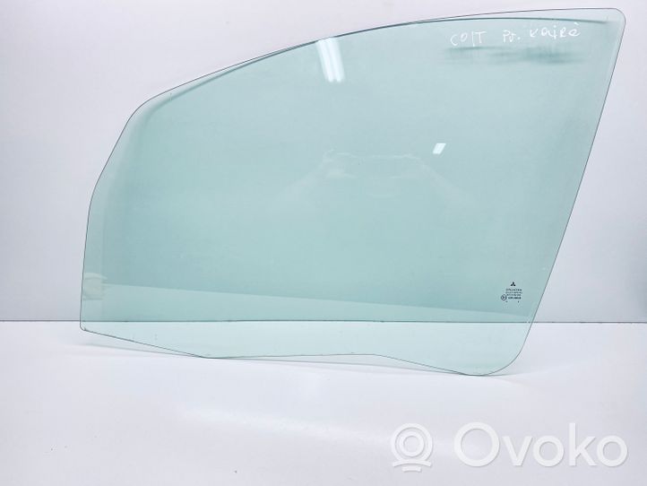 Mitsubishi Colt Front door window glass four-door MR959285