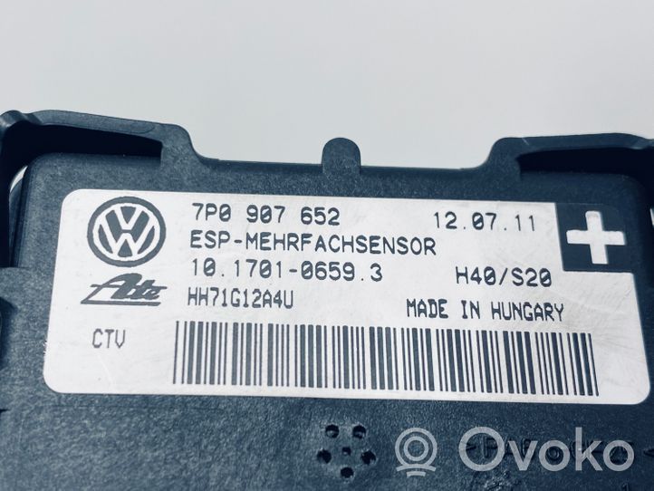 Volkswagen Touareg II ESP (elektroniskās stabilitātes programmas) sensors (paātrinājuma sensors) 7P0907652