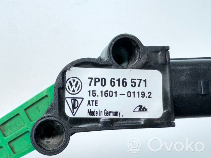 Volkswagen Touareg II Sensore di livello altezza posteriore sospensioni pneumatiche 7P0616571