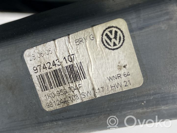 Volkswagen PASSAT B6 Takaoven ikkunan nostomoottori 1K0959704F